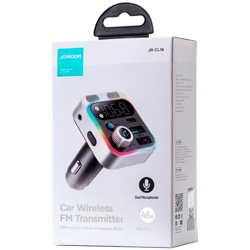 Transmissão de áudio Bluetooth para Carro com Carregador 48W Joyroom JR-CL16 - Item2