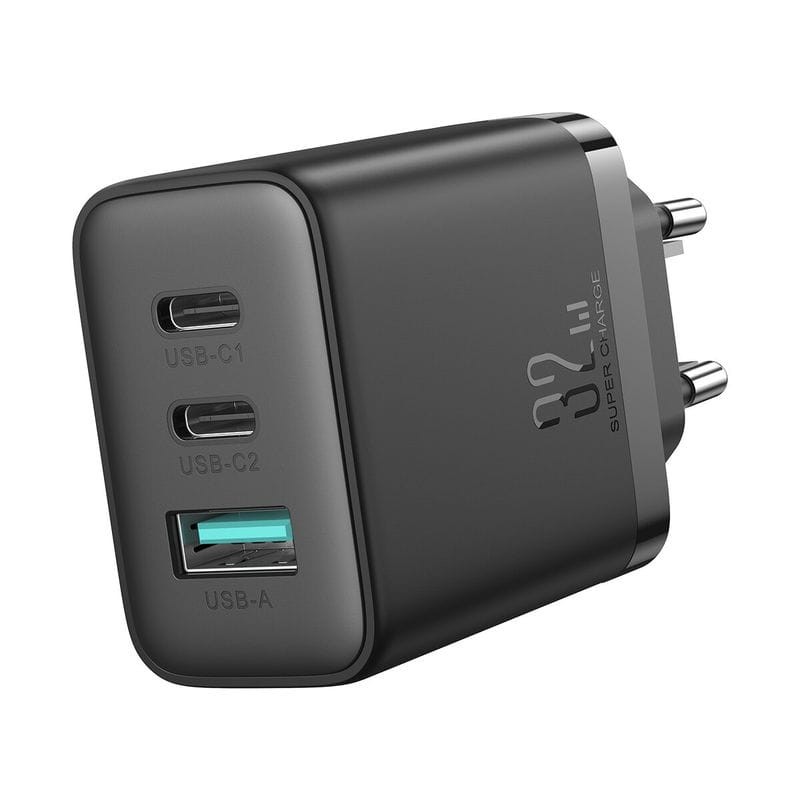 Joyroom JR-TCF10 Triple USB/USB Type C 2C1A 32W Noir - Chargeur - Ítem2