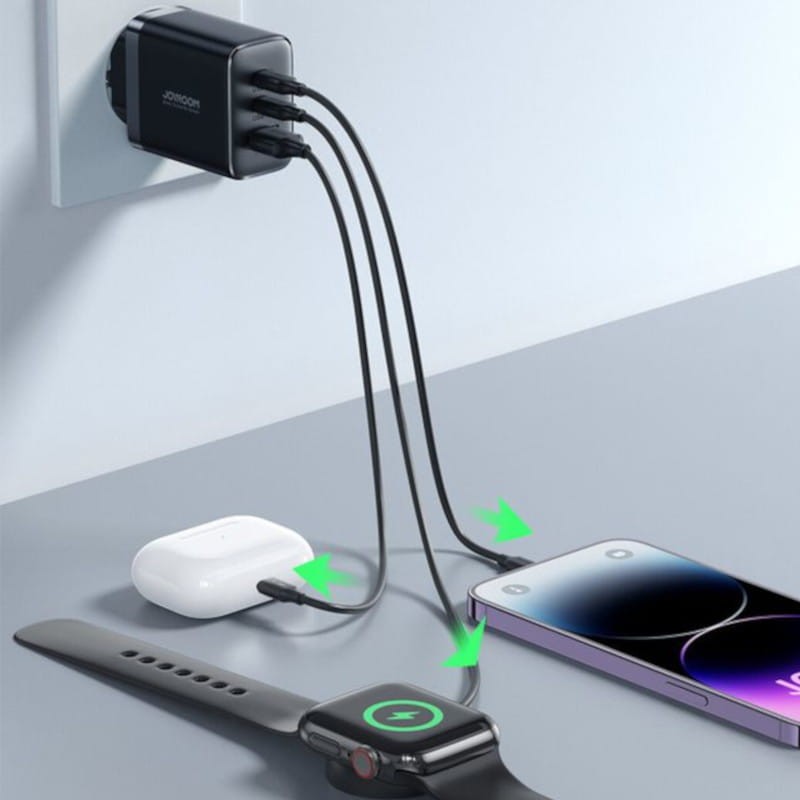 Joyroom JR-TCF10 Triple USB/USB Type C 2C1A 32W Noir - Chargeur - Ítem7