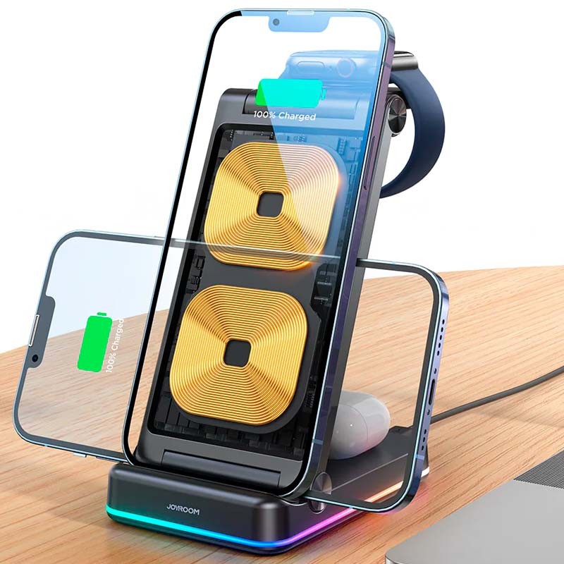 Cargador Inalámbrico para Apple Joyroom JR-WQN01 3 en 1 - Ítem3