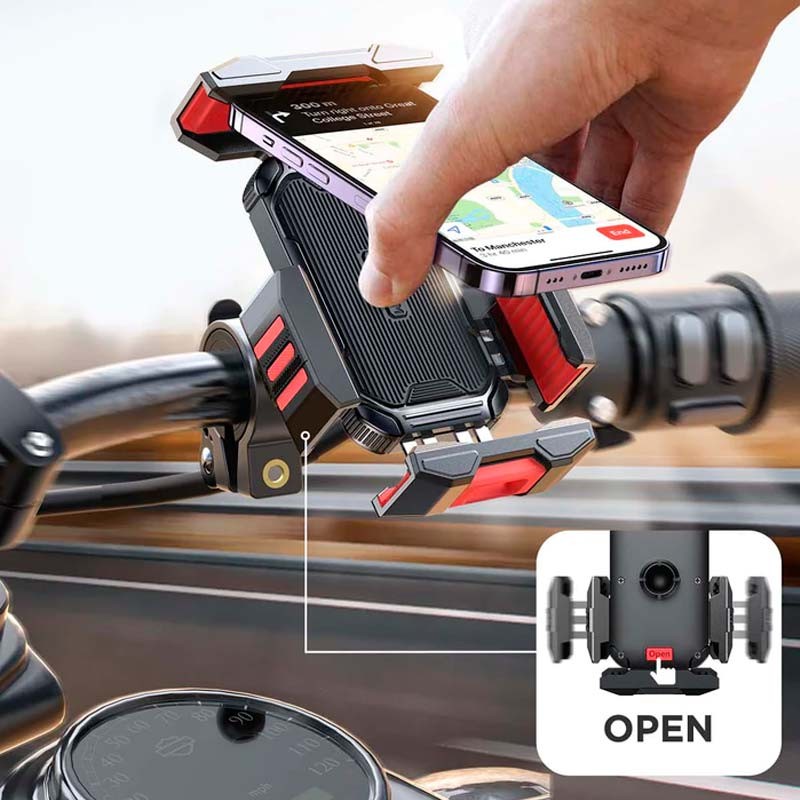 Soporte Metal Smartphone/Móvil Joyroom JR-ZS265 Giratorio 360º para manillar de Moto/Bicicleta/Patinete Negro - Ítem2