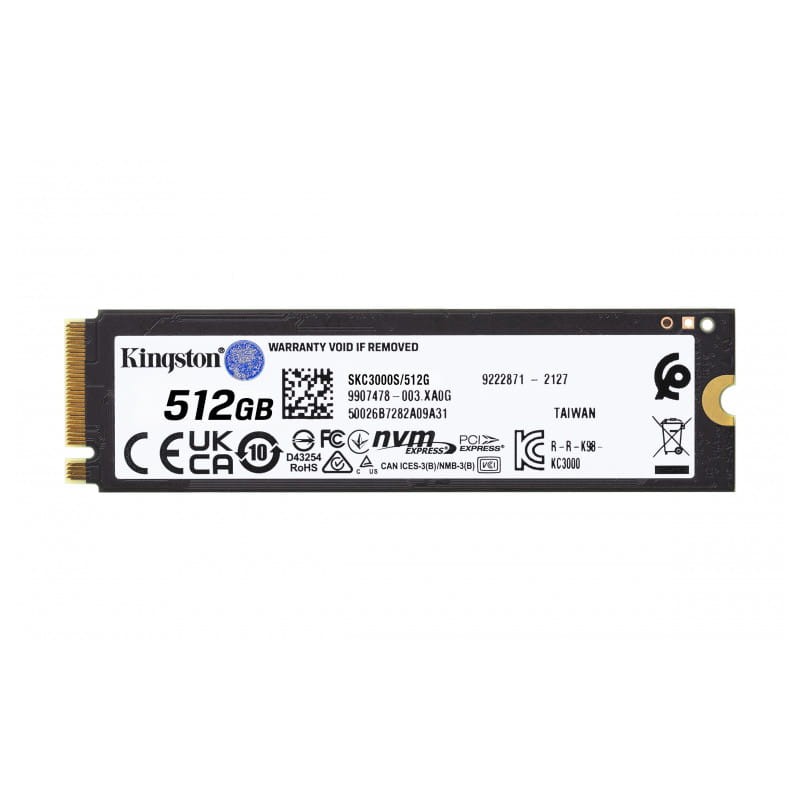 Kingston Technology KC3000 M.2 2280 512GB PCIe 4.0 NVMe - Disco duro SSD - Ítem