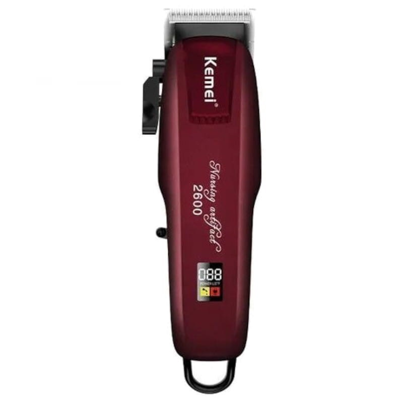Máquina de cortar cabelo Kemei Clipper KM-2600PG Vermelho - Item