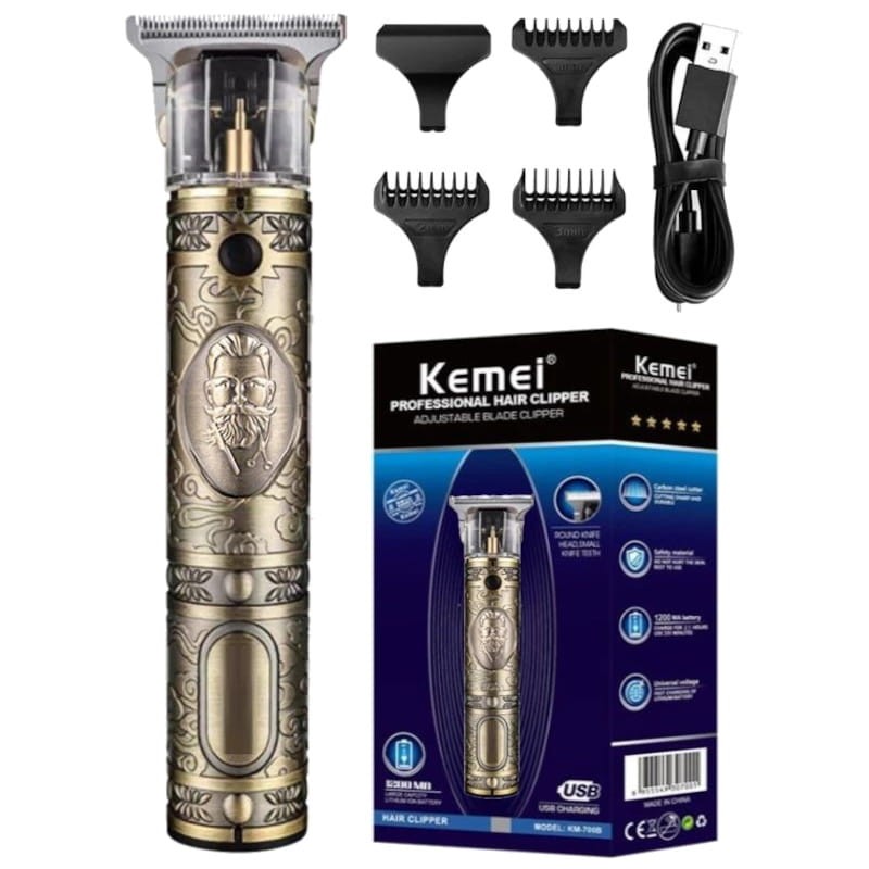 Recortadora Kemei KM-700B Electric Hair Trimmer Dourado - Item3