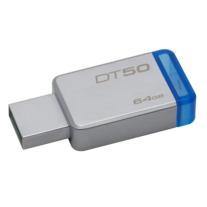Kingston DataTraveler 50 64GB USB 3.1 Azul Plata