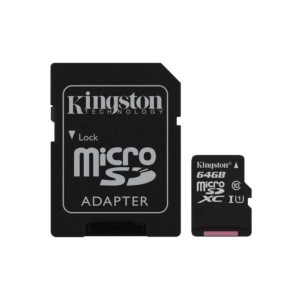 Kingston Technology 64GB Canvas Select UHS-I Classe 10 - Cartão MicroSD + Adaptador SD - 80 MB / s em leitura e 10 MB / s por escrito, Classe de Velocidade UHS-I