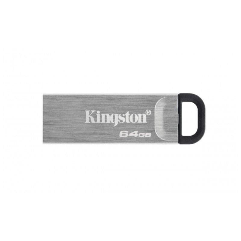 Vue de face du Kingston DataTraveler Kyson 64GB USB A Argent