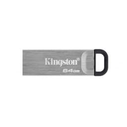 Vue de face du Kingston DataTraveler Kyson 64GB USB A Argent