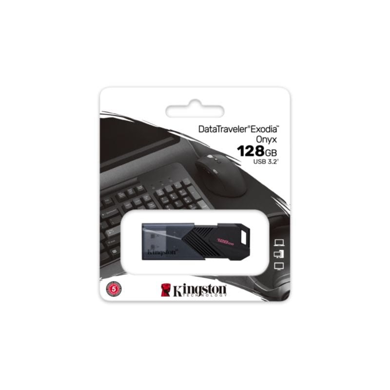 Kingston DataTraveler Exodia Onyx 128 GB USB 3.2 Gen 1 Negro - Unidad flash USB - Ítem4