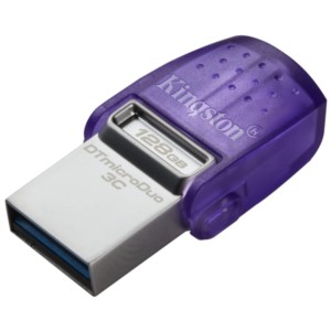 Kingston Technology DataTraveler microDuo 3C 128 GB Púrpura - Unidad flash USB