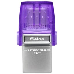 Kingston Technology DataTraveler microDuo 3C 64 Go Violet - Clé USB avant
