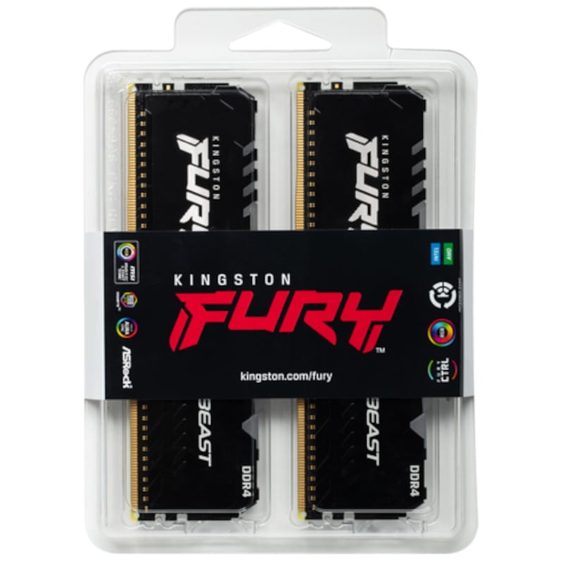 Kingston Technology FURY Beast RGB 16GB DDR4 3200MHz Preto - Memória RAM - Item3
