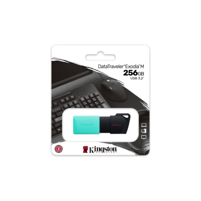 Kingston DataTraveler Exodia M 256 GB USB 3.2 Gen 1 Noir/Turquoise - Clé USB - Ítem5
