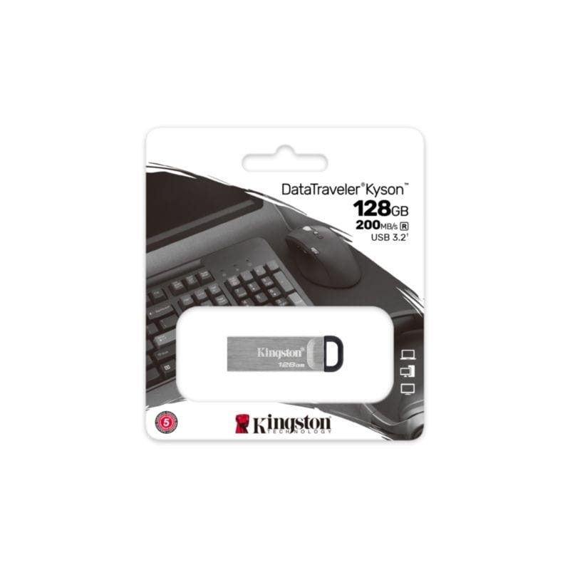 Kingston DataTraveler Kyson 128 GB USB 3.2 Gen 1 Prata - Unidade Flash USB - Item3