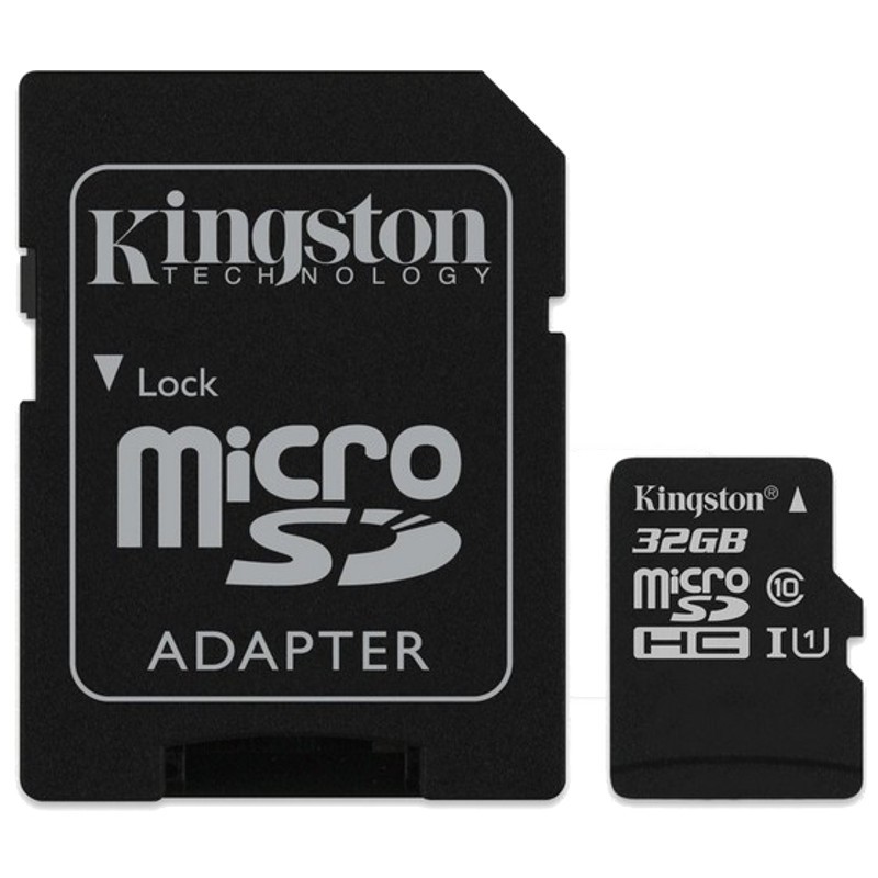 Kingston technology 32GB microSDHC UHS-I Clase 10 - UHS-I Clase 10 (La Clase Especifica la Velocidad de Transferencia Mínima) - Almacenamiento Externo para Móviles y Tablets