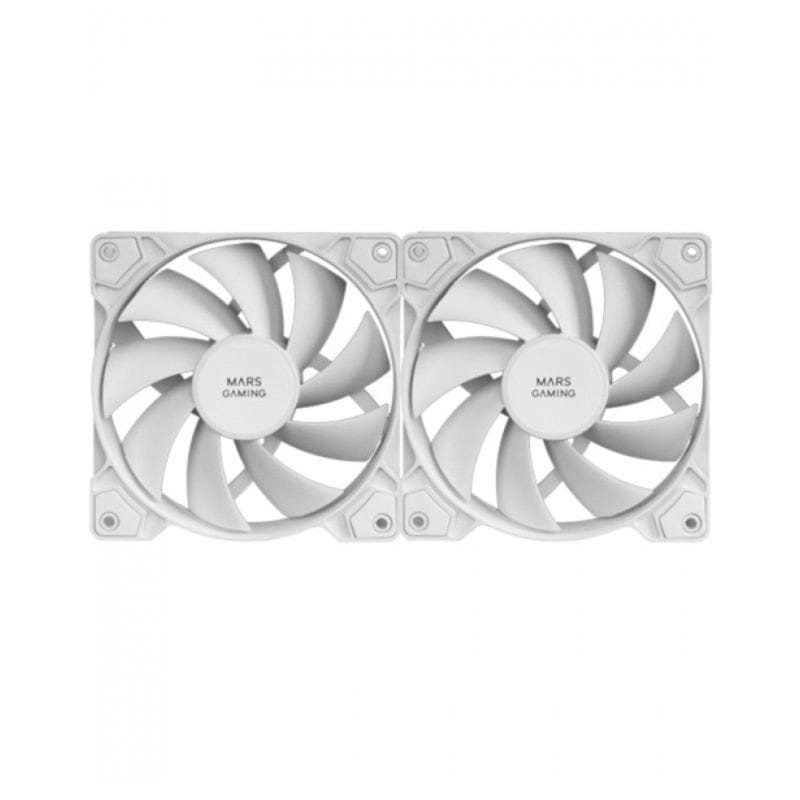 Kit 2x Ventiladores para PC Mars Gaming PWM MF-PWMX 120mm Blanco - Ítem