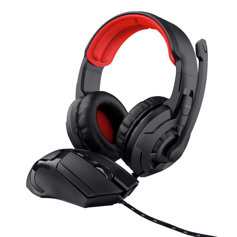 Kit Auriculares Gaming + Ratón Gaming Trust 24761 Negro/Rojo - Ítem