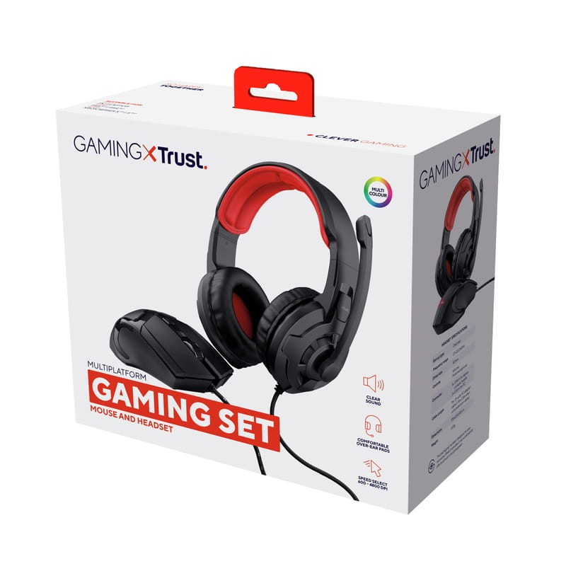 Kit Casque Gaming + Souris Gaming Trust 24761 Noir/Rouge - Ítem3