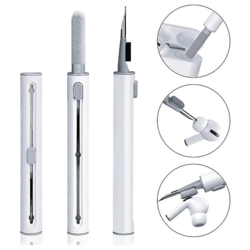 Kit de limpieza 3 en 1 blanco de 2ª generación para auriculares - Ítem1