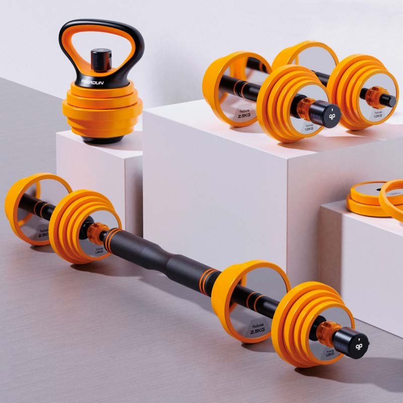 Kit de Musculação Halteres + Barra + Kettlebell Xiaomi FED Aço 30kg - Item9