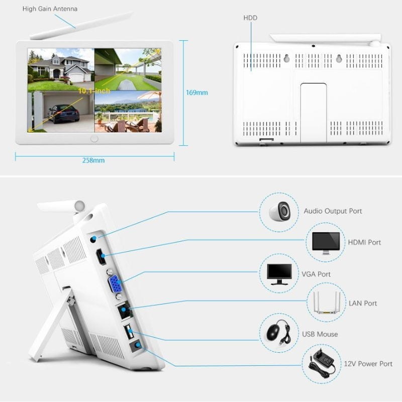 Kit de Videovigilancia Grabador Sricam NVS009 + 8 cámaras IPC030 - Ítem1