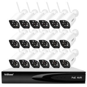 Kit de Videovigilancia Grabador Sricam NVS006 + 16 cámaras SH034B