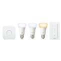 Starter Kit Philips Hue White x3 9.5W E27 Warm/Cold White + Hue Bridge + Hue Push Button Dimmer - Item