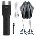 Kit Hair Clipper Machine Xiaomi Enchen Boost Black + Scissors + Haircut Cloth - Item