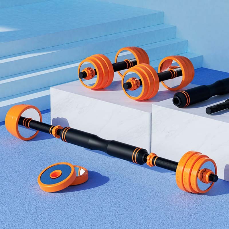 Kit de Musculação Halteres + Barra Xiaomi FED Aço Inoxidável 15kg Laranja - Item7