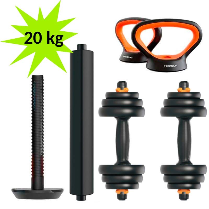 Kit de Musculación Xiaomi FED V2 Mancuernas + Barra + Pesa Rusa 20kg - Ítem