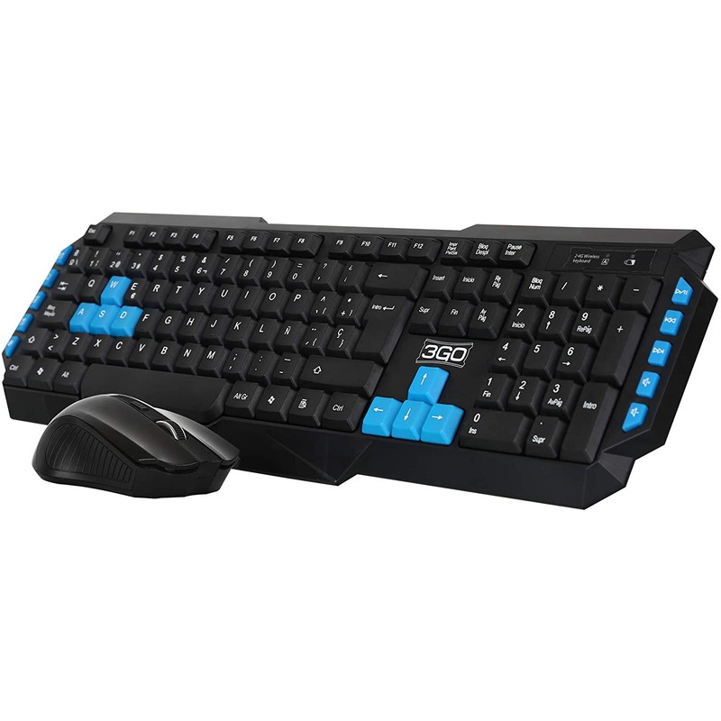 Kit teclado y ratón 3GO CombodrileW2 - Inalámbrico