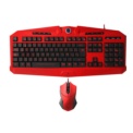 Teclado + Ratón USB Gaming Mars Gaming Vulcano - Diseño Rojo Fuego - Teclado USB - Ratón USB 2800 DPI con 6 Botones Gaming - Diseño Ambidiestro - Acabado en Goma - Iluminación LED Roja - Ítem