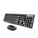 Teclado + Ratón Inalámbrico Hiditec KM210 - Color negro; Teclas Naranjas Intercambiables - Teclado con Estructura de Acero - Diseño Antisalpicaduras - Receptor Inalámbrico USB - Sistema de Suspensión Automático - Teclas Suspendidas 3.5 mm - Ítem