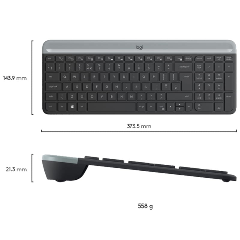 Clavier et souris sans fil Logitech MK470 Graphite - Ítem5