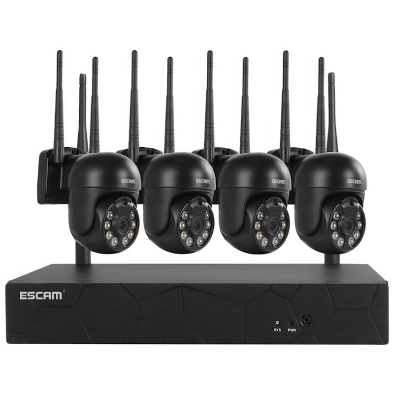 Kit videovigilancia IP Escam WNK614 Wifi 3MP 4 Cámaras - Ítem