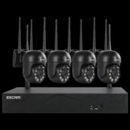 Kit videovigilancia IP Escam WNK614 Wifi 3MP 4 Cámaras