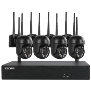 Kit videovigilancia IP Escam WNK614 Wifi 3MP 4 Cámaras