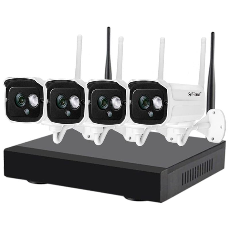 Kit de vigilância por vídeo IP SriHome NVS001 4 câmeras - Item