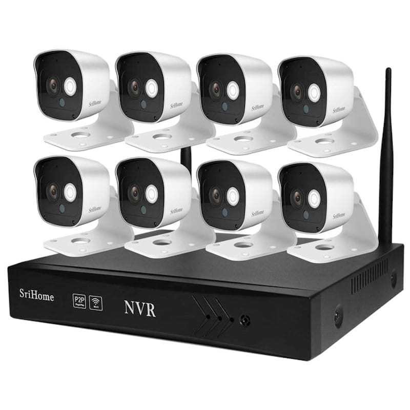 Kit videovigilancia IP SriHome NVS002-8CH 8 Cámaras - Desprecintado - Ítem