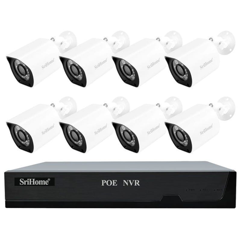Kit de Vigilância de Vídeo Gravador Sricam NVS005 + 8 câmeras SH034B - Item