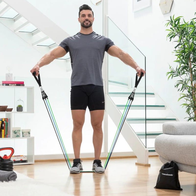 Kit x3 Faixas de Resistência com Acessórios e Guia de Exercícios InnovaGoods - Item3