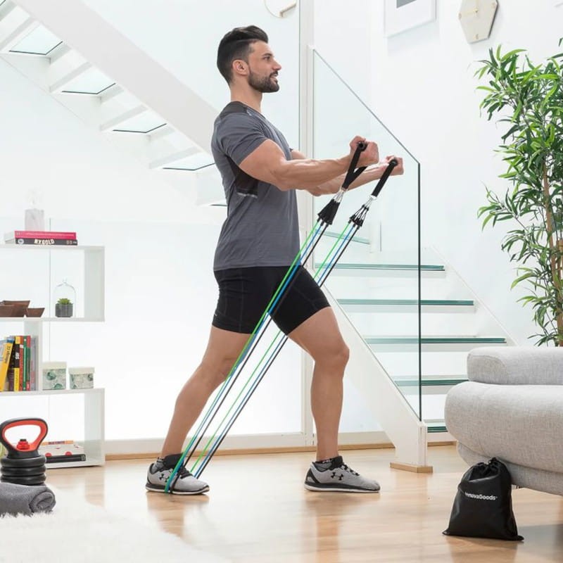 Kit x3 Faixas de Resistência com Acessórios e Guia de Exercícios InnovaGoods - Item4