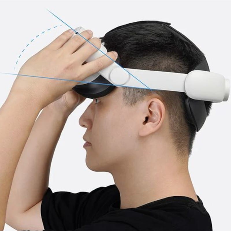 Correia de cabeça Kiwi Design Q31-2.1 para Meta Quest 2 Branco - Item4