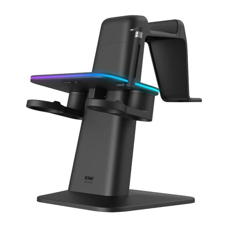 Suporte Vertical Kiwi Design QC03 RGB Carregamento Magnético para Meta Quest 3/Quest 2/Quest PRO Preto - Item1