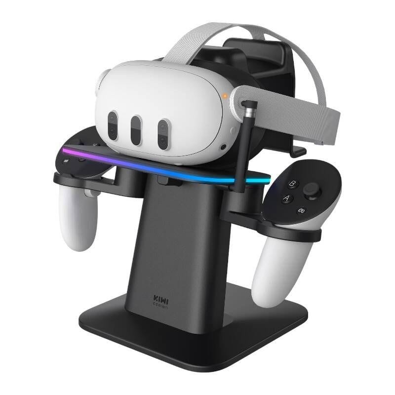 Suporte Vertical Kiwi Design QC03 RGB Carregamento Magnético para Meta Quest 3/Quest 2/Quest PRO Preto - Item4
