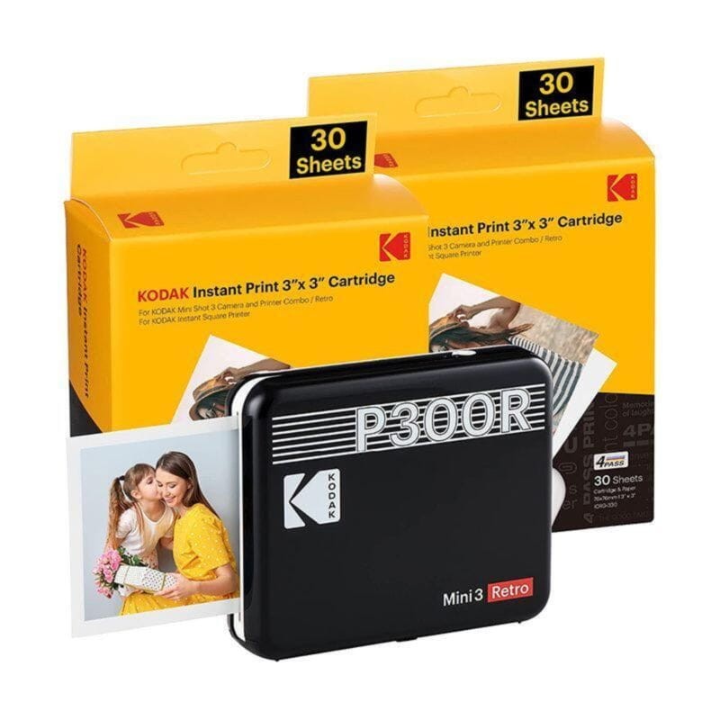 Kodak Mini 3 Retro P300R + 60 Películas Negro - Impresora para smartphones - Desprecintado - Ítem