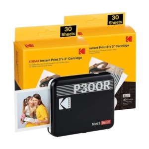 Kodak Mini 3 Retro P300R + 60 Películas Negro - Impresora para smartphones