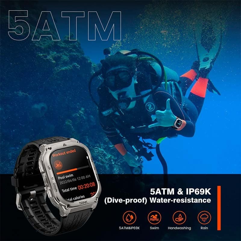 Kospet Tank M3 Edição Especial Preto - impermeabilidade 5ATM
