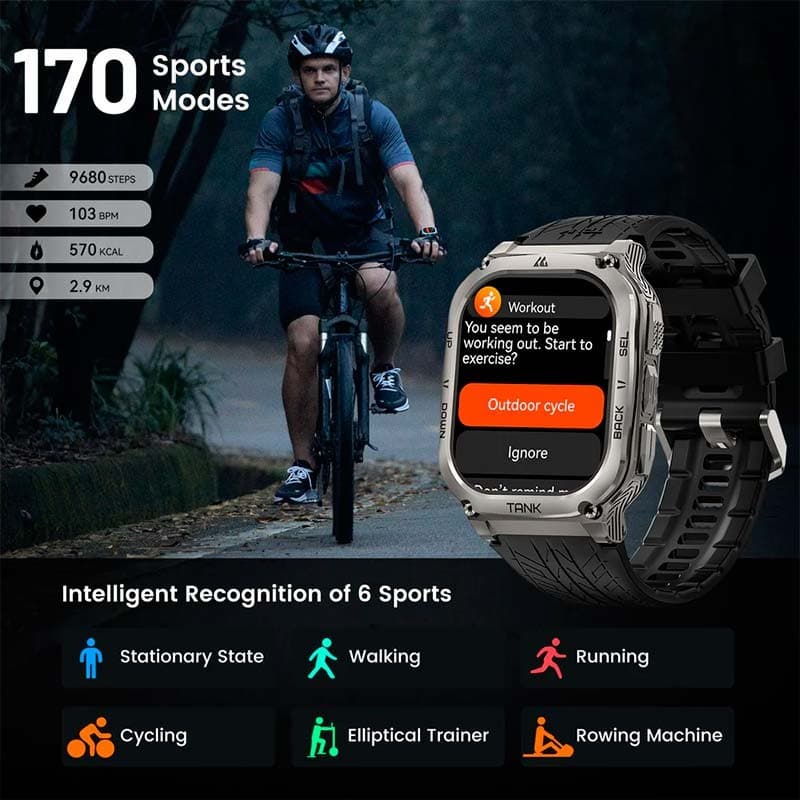 Kospet Tank M3 Edição Especial Preto - modos desportivos
