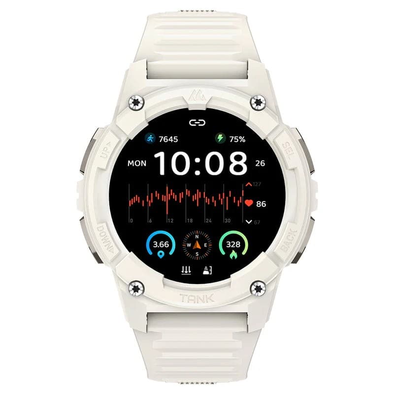 Fontal preto Kospet Tank S2 Branco - Relógio inteligente